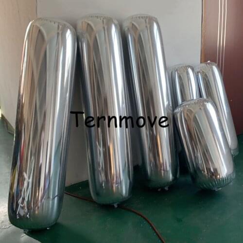 Inflatable silver mirror tube for decoration Reflection Stage Festival hanging decoration pvc mirror pillar