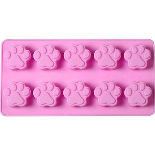 2021 New Silicone Mold Pet Paw Print Treat Dog Candy Chocolate Mold Soap Sell 2020 trend