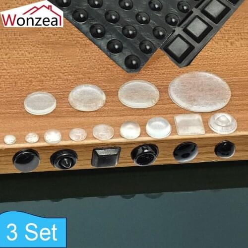 Anti collision particle Silicon Rubber Kitchen Cabinet Door Pad Self-Adhesive Bumper Stop Damper Cushion Door Stopper Hardware