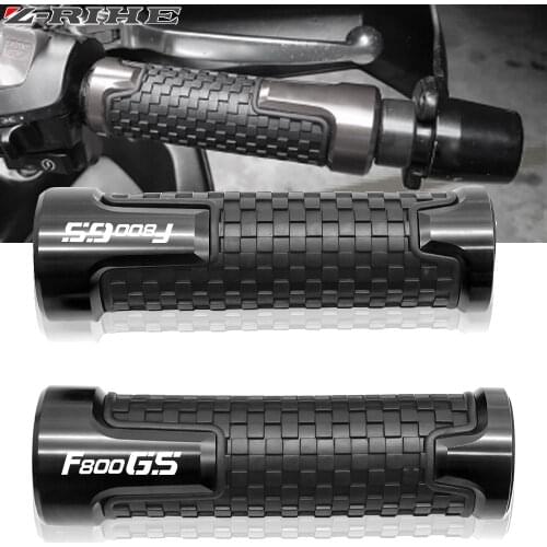 For BMW F800GS F800 GS F 800 GS Motorcycle Accessories Racing Grip CNC PVC Anti-Skid Handlebar Grips 7/8 "22mm FOR F800GS Logo