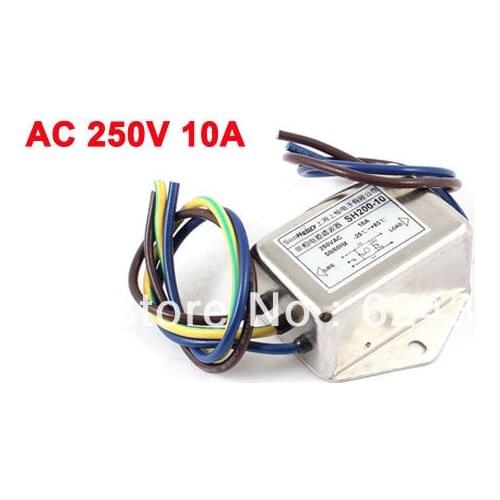 SH200-10A AC 250V 10A 50/60Hz Noise Suppressor Single Phase AC Power Line EMI Filter
