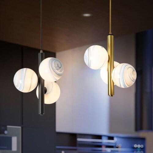 NEW 3 Glass Balls LED Pendant light droplight Modern Nordic Style Ceiling Hanging lamp Dining Bedroom Bedside Lighting Fixtures