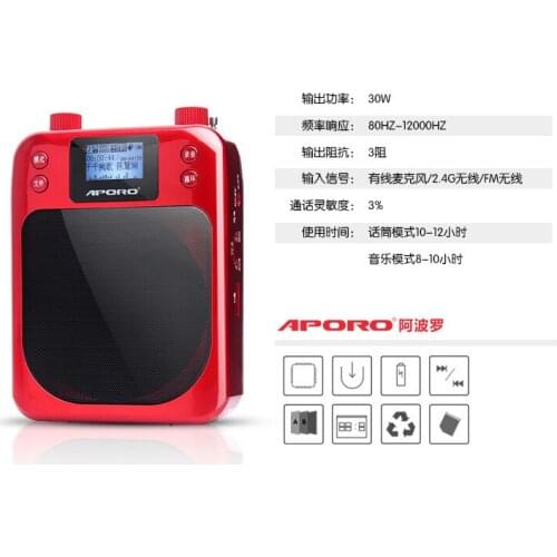 T100 30W high volume 2.4G wireless small loudspeaker bee multifunctional teacher for lectures
