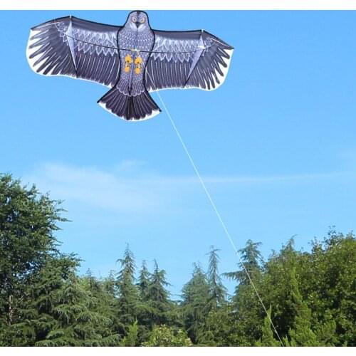 Free shipping eagle kite 10pcs/lot nylon ripstop outdoor toys flying bird kites kids reel beach fun rainbow kite line weifang
