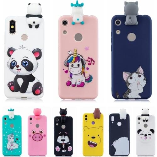 Y5P Y6S Y9S 2020 Case on for etui Huawei Y5 Y6 Y7 Y9 Prime 2019 Case 3D Kawaii Unicorn Panda Silicon Cover for Huawei Y5 Y6 2018