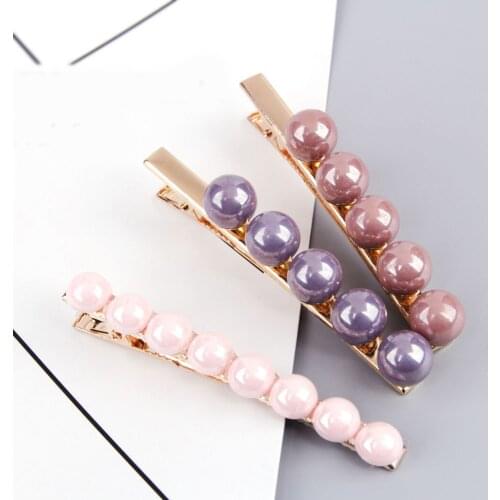 3PCS Pearl Hair Clips For Women Flower Hair Clip Jewelry Hair Accessories Tiara Hair Pins Barrette Perle Pince Cheveux Femme