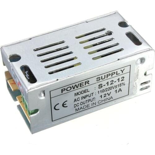12W 12V 1A Switch Power Supply Switching Driver Adapter Voltage Transformer for Led Strip Light Display AC110V/220V