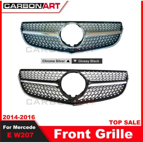 E coupe W207 Diamond style Front Grille for Mercede W207 E coupe Replacement Silver grille for C207 car accessaries 2010-2013