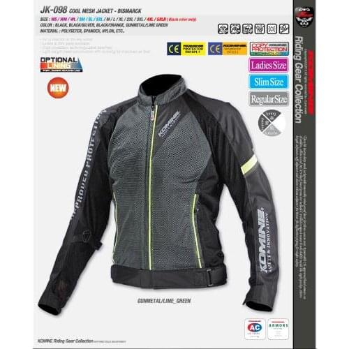 2018 New KOMINE JK098 breathable mesh racing ride high-performance drop resistance clothing motorcycle jacket