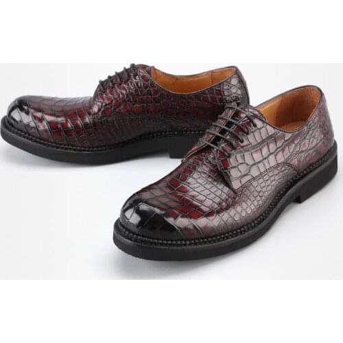 2021 new design 100% real genuine crocodile skin alligator leather men business shoe cow skin lining best quality men shoe