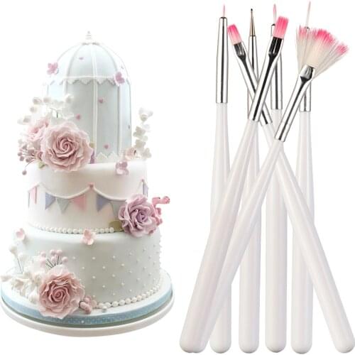 3/7/10PCS Cake Decorating Pen Brush Sugarcraft Cupcake Paint Fondant Pastry Icing DIY Home Kitchen Baking Pastry Mold Decal Tool