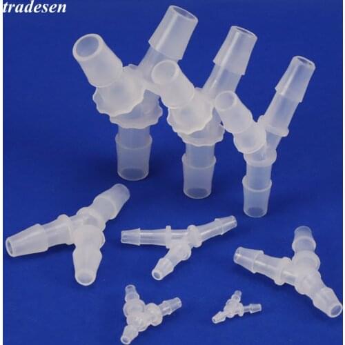 5pcs PP 2.4-19.5mm Y-Type Tee Connectors Plastic Pagoda Hose Joints Aquarium Fish Tank Aerator Hose Connector Air Pump Fittings