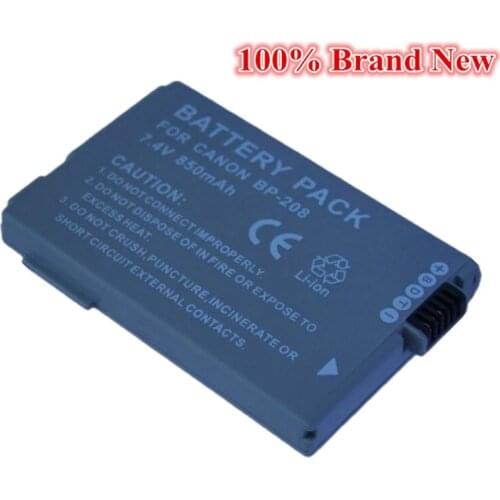 850mah 100% brand new Replacement Camera Battery For Canon BP-208 DC230 MVX430 S1 FVM300 DVS1 DC10 DC19 DC20 DC21 DC95 DC220