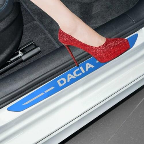 Car Accessories For Dacia Duster Logan Sandero 2 Mcv Sandero Door Sill Pedal Trim Scuff Plate Guard Protector Cover Car Styling