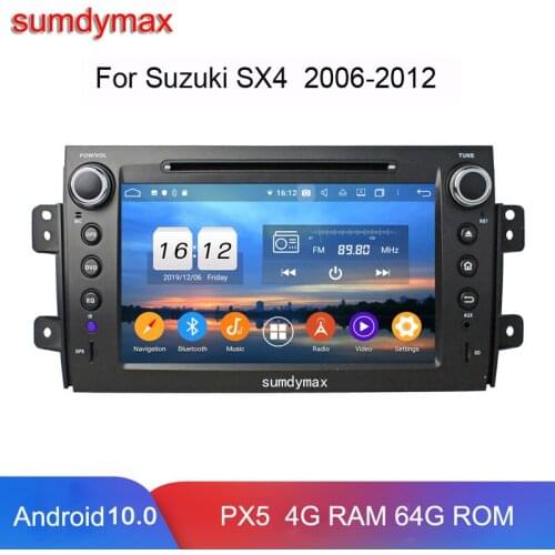 Android10 car dvd multimedia player for SUZUKI sx4 s-cross 2008-2012 car radio stereo GPS navigation dsp Carplay WiFi HD screen
