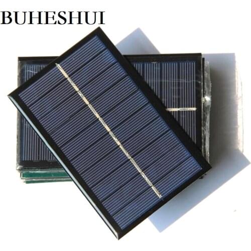 BUHESHUI 1.4W 5V 280MA Mini Solar Cell Module Polycrystalline Solar Panel Charger For 3.7V Battery 122*77MM Wholesale 500pcs