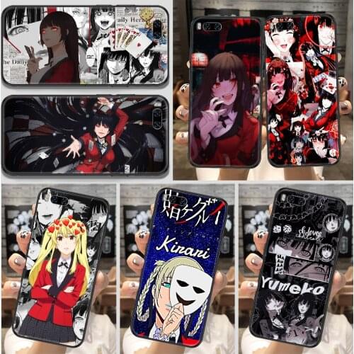 Kakegurui Anime Phone Case For Xiaomi Mi Note 8 9 10 11 9T 10T A3 Lite Pro Ultra black art Etui painting bumper soft shell