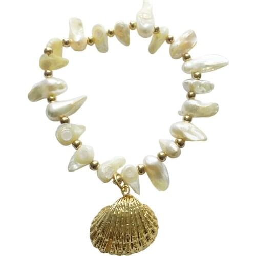Cowrie Shell Bracelets For Women Boho Fashion Jewelry Freshwater Pearl Bracelet Boheme armbanden voor vrouwen pulseras mujer bff