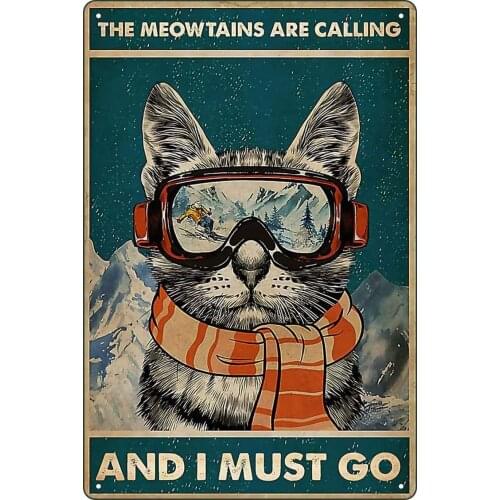 Bathroom Decor Tin Sign Cat Playroom Metal Plaque Signs Outdoor Pet Garden Decor Vintage Home Bar