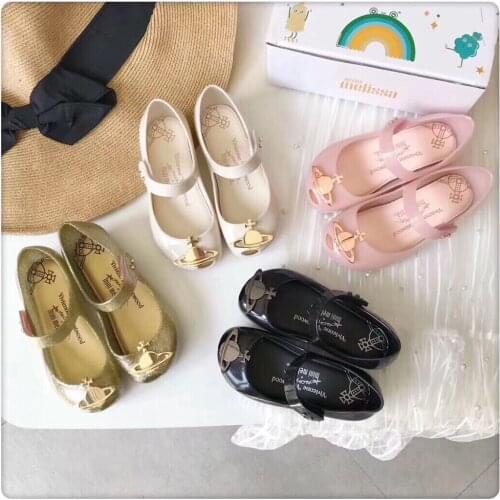 Mini Melissa Childrens Jelly Shoes Princess High Quality Candy Shoes Kids Girl Soft Fragrant Jelly Shoes Beach Shoes HMI057