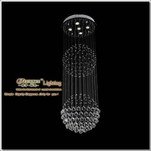 Long Spiral Crystal Ceiling Lights Clear Crystal Light fixture Lustres Lamp for Stairs / Foyer/ Hallway Prompt Shipment MD2097