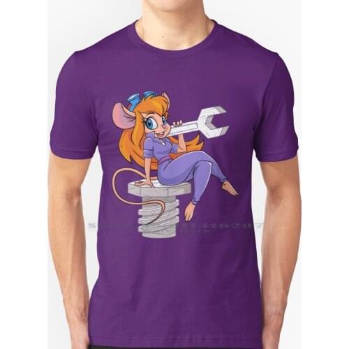 Gadget Hackwrench T Shirt 100% Pure Cotton 90s Chip Chip And Dale Chip N Dale Chip N Dale Rescue Rangers Gadget Movie Rescue