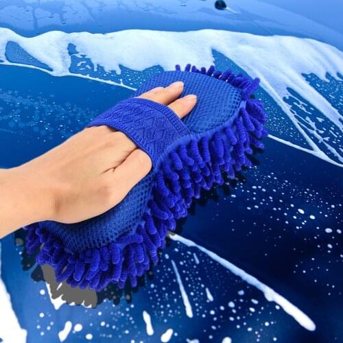 Chenille Microfiber Car Wash Sponge Non Scratch Automobile Cleaning Sponge for Washing Car Truck SUV RV Boat Motorcycle