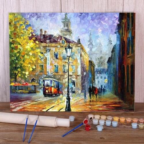 Oil Painting Style Painting By Numbers Package Acrylic Paints 40*50 Boards By Numbers Home Decor Crafts For Handicraft