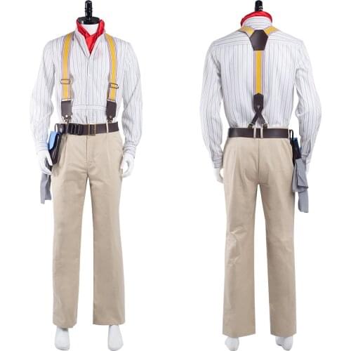 Jungle Cruise- Frank Wolff Cosplay Costume Shirt Pants Outfits Halloween Carnival Suit