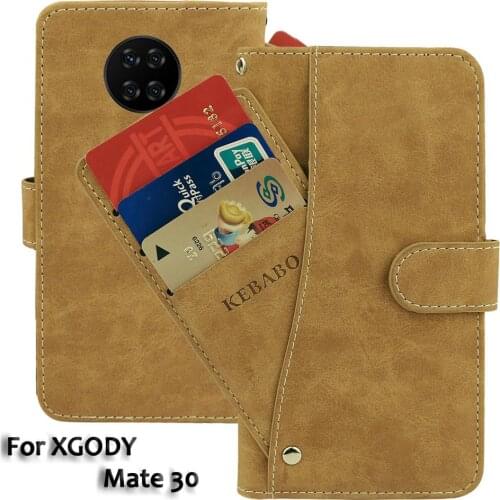 Leather Wallet XGODY Mate 30 Case 6.26" Flip Fashion Luxury Front Card Slots Cases Cover Business Magnetic Phone Bags