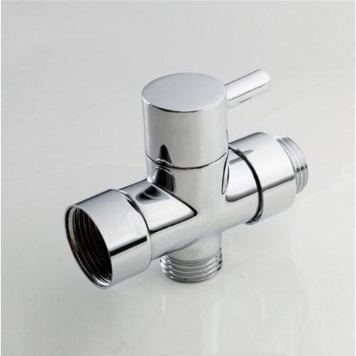Brass 1/2"7/8" Chrome T-adapter 3 Ways Valve for Filling Angle Bidet Diverter Bath Toilet Bidet Sprayer Shower Head Shower