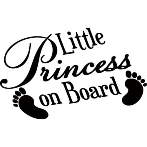 LITTLE PRINCESS ON BOARD car stickers BABY FEET Vinyl decors Funny Window Bumper Novelty JDM Drift car stickers