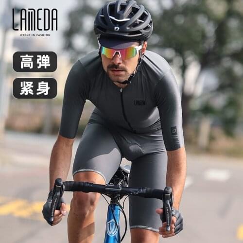 LAMBDA 2021 Mens Summer Short Sleeve Professional Road Mountain Bike Shirt Asian Size