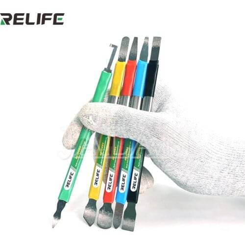 RELIFE RL-049A Double-headed multi-function prying knife set for glass back cover remove repair mobile phone pry opening tool