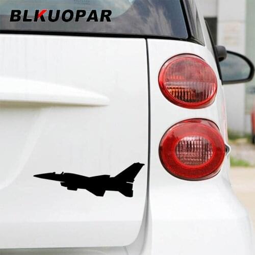 BLKUOPAR Fighter Jet F-16 Silhouette Car Stickers Die Cut Vinyl Anime Decals Waterproof Motorcycle DIY Decor Car Door Protector