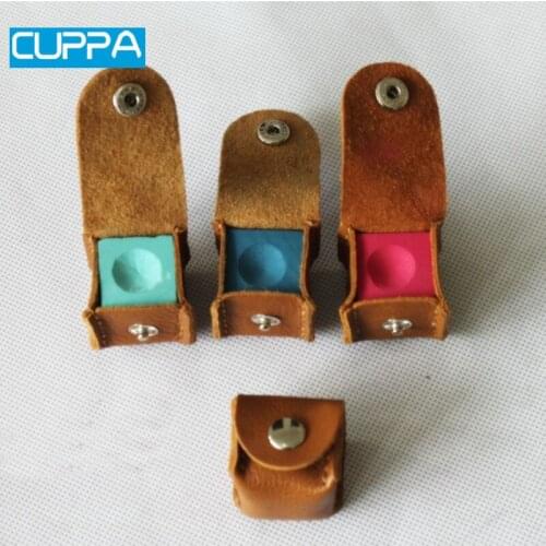 2017 New brown Color 4pcs/lot Pool Snooker Billiard Chalk Holder Pouch Bag Chalks Pocket Pool Billiards Accessories