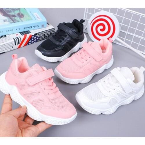 New Teenager Kids Shoes Unisex Boys girls Shoes Children Student leisure shoes Pink Black White Casual Shoes 3 4 5 6 7 8 9-13T