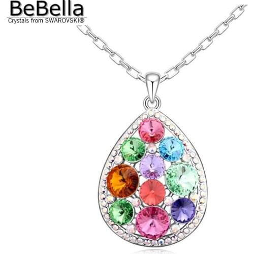 BeBella drop tear pendant necklace made with Swarovski Elements for women girls gift
