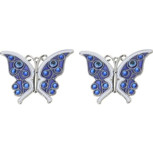 1pc 65*54 mm Evil Eye Charms Alloy Butterfly Fridge Stickers Metal Charms Jewelry Home Decoration Crafts Lucky