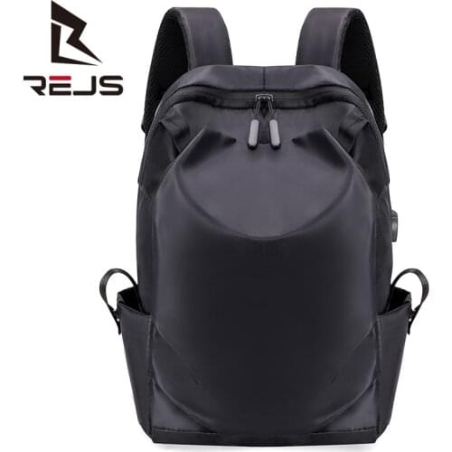 REJS LANGT Casual Backpack Men Fit 15.6 Inch Laptop Bag Fashion Simple School Backpacks with Charging Large Capacity Mochila