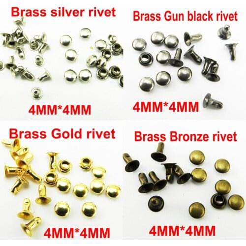 200PCS 4MM*4MM handbag SILVER brand copper RIVETS buttons sewing clothes accessory bag RIVET fits MR-R018