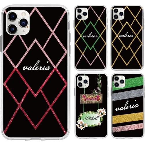 Silicone phone Case For Samsung-Galaxy A90 A80 A70 A60 A50 A40 A30 S A20S A10E soft TPU DIY Custom Name marble soft Back cover