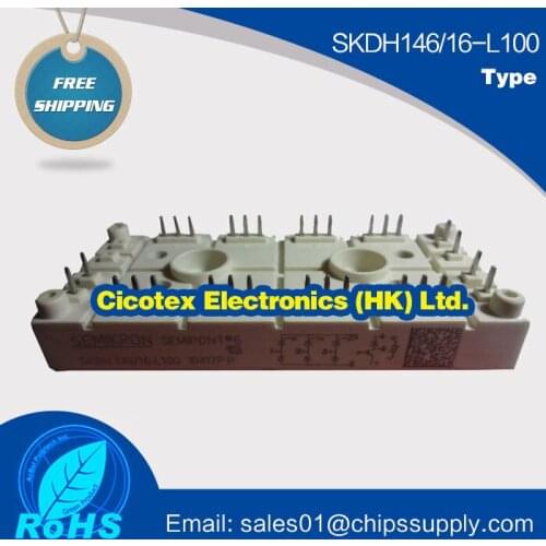SKDH146-16-L100 3-Phase Bridge Rectifier + IGBT braking chopper MODULE IGBT SKDH14616L100 SKDH146-16-L 100 SKDH 146-16-L100
