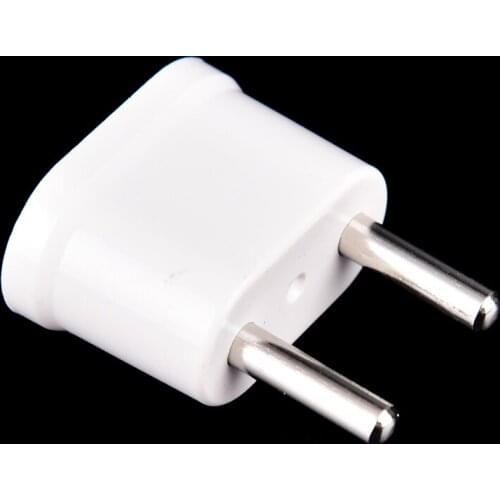US USA to EU EURO Europe Travel Power Plug Adapter Charger Converter for USA converter White 1PCs