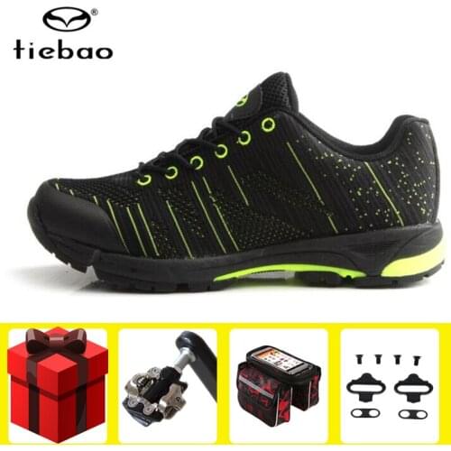 Tiebao leisure Cycling Shoes add pedal set sapatilha ciclismo mtb bicicleta Outdoor Mountain Bike Shoes Indoor Bicycle Shoes