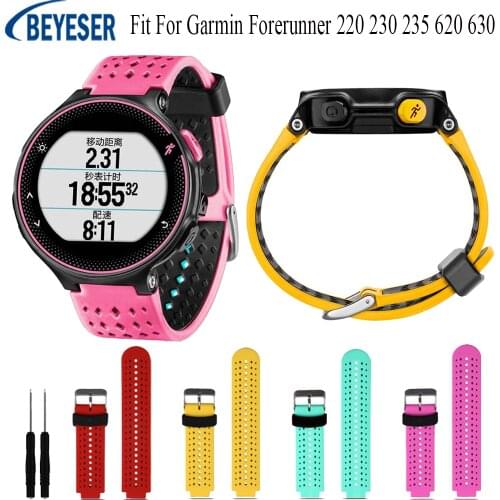 Replacement Silicone Watch Wrist Band Strap For Garmin Forerunner 220 /230 /235 /620 /630 Watch Bracelet Smart Sport Accessories