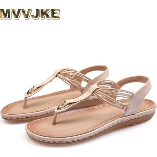 MVVJKEWomen Sandals 2020 Hot Sale Flip Flops Thong Sandals Bohemian Flat Summer Casual Shoes Soft Bottom Beach Leisure Sandals