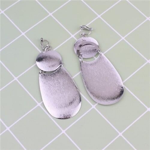 Grace Jun Large Clip on Earrings Without Pierced for Women Fashion Punk Ethic Gold Silver Color Gorgeous Costume Jewelry Brincos