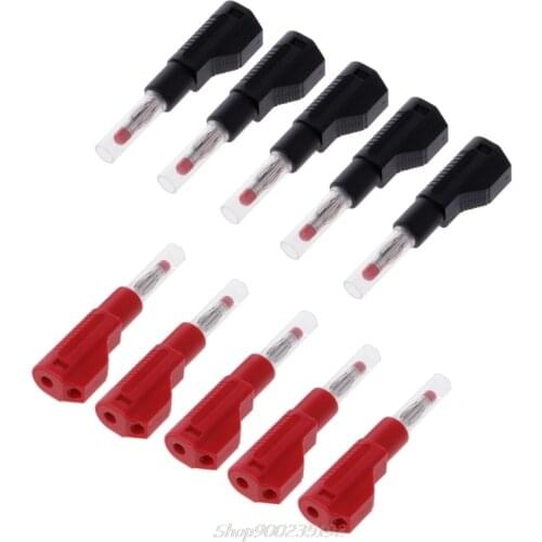 10 Pcs 4mm Male Retractable Sheath Stackable Banana Plug Wire Solder Connector Jy22 20 Dropship