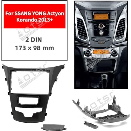 11-456 Car Stereo Radio installation frame Double Din in Dash Facia Fascia Kit for SSANG YONG Actyon, Korando 2013